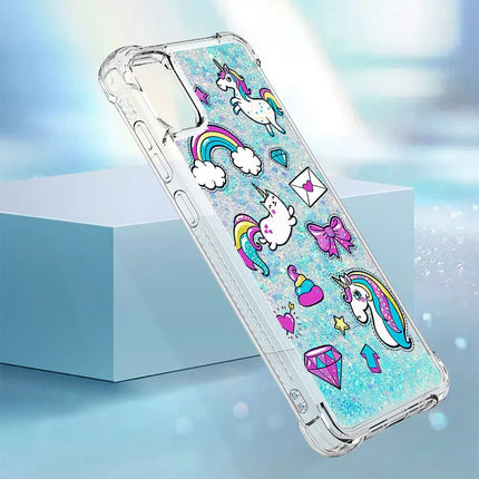 For Samsung Galaxy A06 TPU Case with Quicksand and Pattern Printed