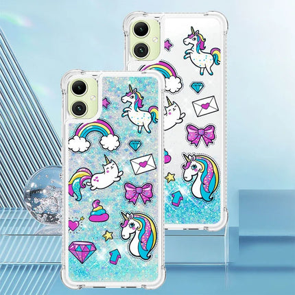 For Samsung Galaxy A06 TPU Case with Quicksand and Pattern Printed