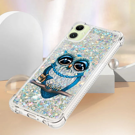 For Samsung Galaxy A06 TPU Case with Quicksand and Pattern Printed