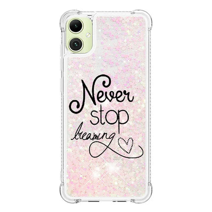 For Samsung Galaxy A06 TPU Case with Quicksand and Pattern Printed