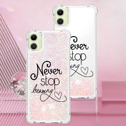 For Samsung Galaxy A06 TPU Case with Quicksand and Pattern Printed