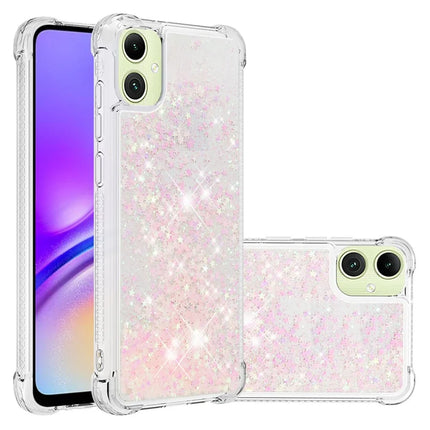For Samsung Galaxy A06 TPU Case Glitter Quicksand Shockproof Phone Back Cover - Pink / Pentagram
