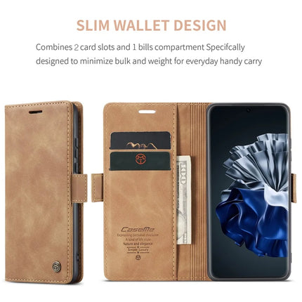 For Huawei P60 Pro Case CASEME 013 Series Card Holder Stand Leather Phone Cover