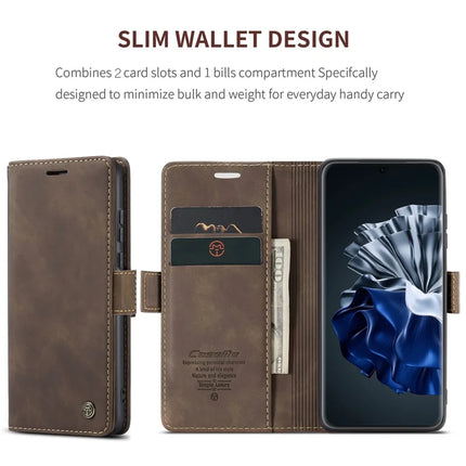 For Huawei P60 Pro Case CASEME 013 Series Card Holder Stand Leather Phone Cover