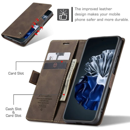 For Huawei P60 Pro Case CASEME 013 Series Card Holder Stand Leather Phone Cover