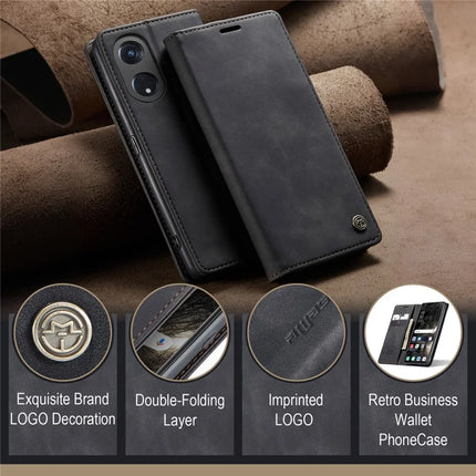 For Oppo A1 Pro 5G / Oppo Reno8 T 5G Case CASEME 013 Series Card Holder Stand Leather Phone Cover