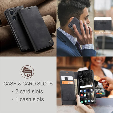 For Oppo A1 Pro 5G / Oppo Reno8 T 5G Case CASEME 013 Series Card Holder Stand Leather Phone Cover