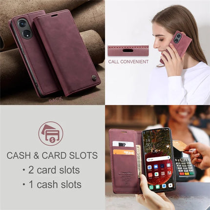 For Oppo A1 Pro 5G / Oppo Reno8 T 5G Case CASEME 013 Series Card Holder Stand Leather Phone Cover