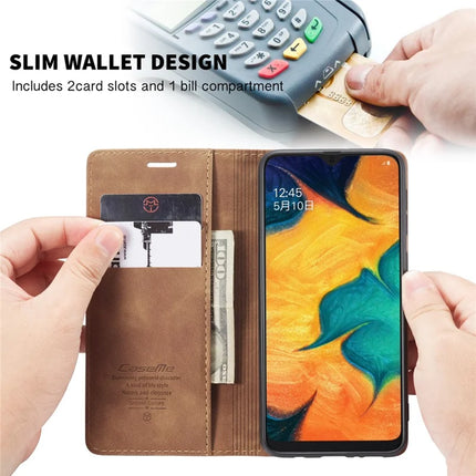 For Samsung Galaxy M30 / Galaxy A40s Case CASEME 013 Series Card Holder Stand Leather Phone Cover