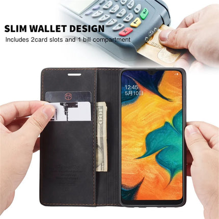 For Samsung Galaxy M30 / Galaxy A40s Case CASEME 013 Series Card Holder Stand Leather Phone Cover