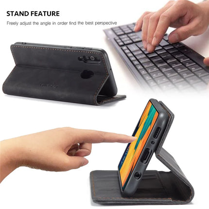 For Samsung Galaxy M30 / Galaxy A40s Case CASEME 013 Series Card Holder Stand Leather Phone Cover
