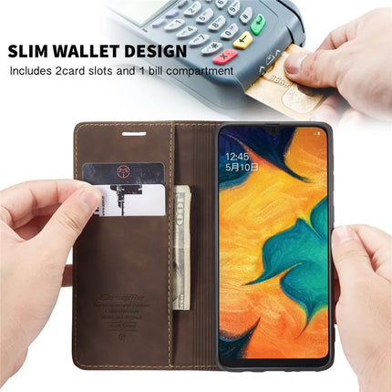 For Samsung Galaxy M30 / Galaxy A40s Case CASEME 013 Series Card Holder Stand Leather Phone Cover