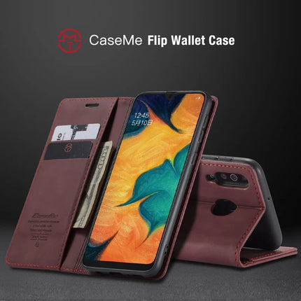 For Samsung Galaxy M30 / Galaxy A40s Case CASEME 013 Series Card Holder Stand Leather Phone Cover