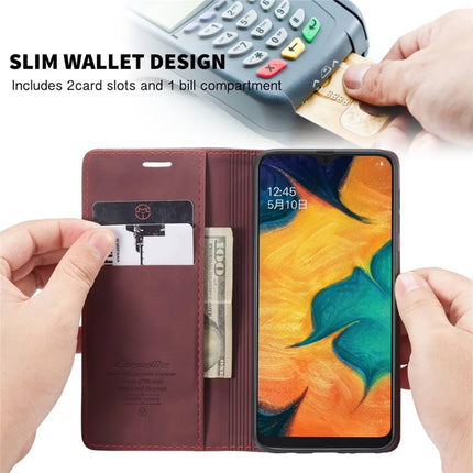 For Samsung Galaxy M30 / Galaxy A40s Case CASEME 013 Series Card Holder Stand Leather Phone Cover