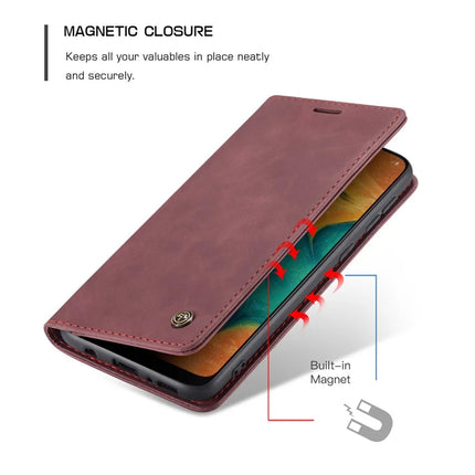 For Samsung Galaxy M30 / Galaxy A40s Case CASEME 013 Series Card Holder Stand Leather Phone Cover