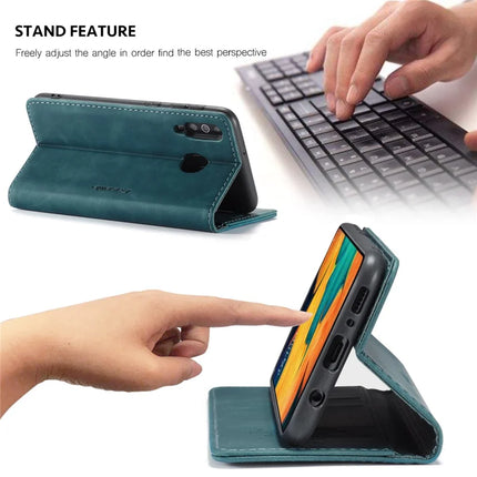 For Samsung Galaxy M30 / Galaxy A40s Case CASEME 013 Series Card Holder Stand Leather Phone Cover