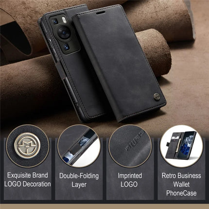 For Huawei P60 Case CASEME 013 Series Card Holder Stand Leather Phone Cover