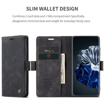 For Huawei P60 Case CASEME 013 Series Card Holder Stand Leather Phone Cover