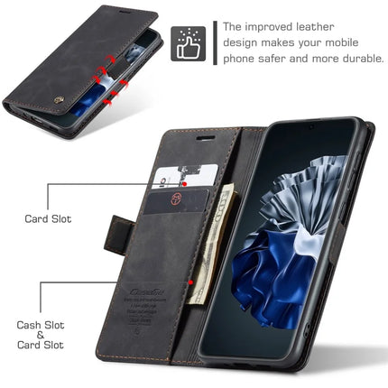 For Huawei P60 Case CASEME 013 Series Card Holder Stand Leather Phone Cover