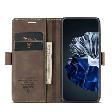 For Huawei P60 Case CASEME 013 Series Card Holder Stand Leather Phone Cover