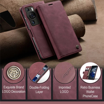 For Huawei P60 Case CASEME 013 Series Card Holder Stand Leather Phone Cover