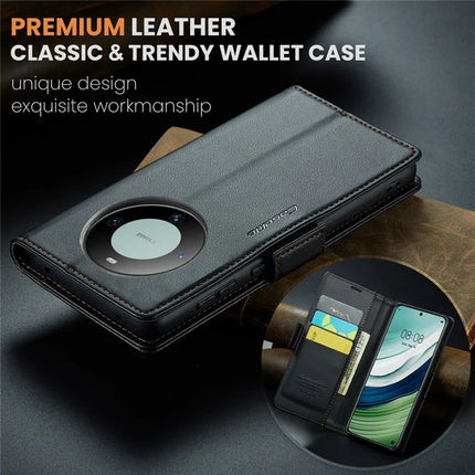 For Huawei Mate 60 Case CASEME 023 Series RFID Blocking Glossy Stand Phone Cover