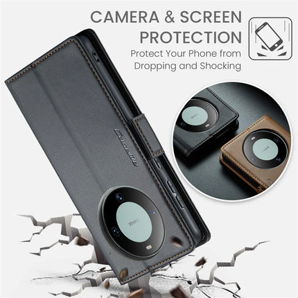 For Huawei Mate 60 Case CASEME 023 Series RFID Blocking Glossy Stand Phone Cover