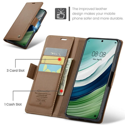 For Huawei Mate 60 Case CASEME 023 Series RFID Blocking Glossy Stand Phone Cover