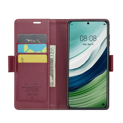 For Huawei Mate 60 Case CASEME 023 Series RFID Blocking Glossy Stand Phone Cover