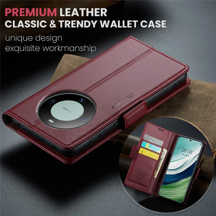 For Huawei Mate 60 Case CASEME 023 Series RFID Blocking Glossy Stand Phone Cover