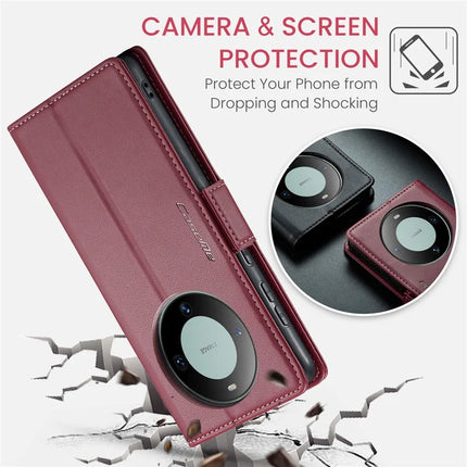 For Huawei Mate 60 Case CASEME 023 Series RFID Blocking Glossy Stand Phone Cover
