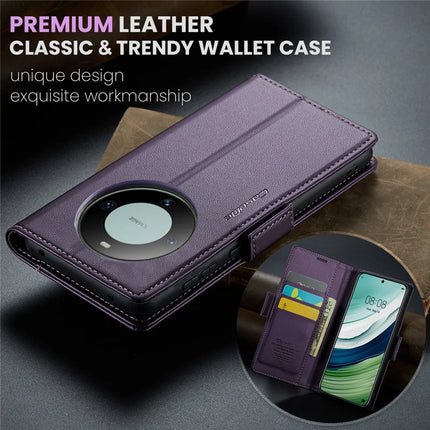 For Huawei Mate 60 Case CASEME 023 Series RFID Blocking Glossy Stand Phone Cover