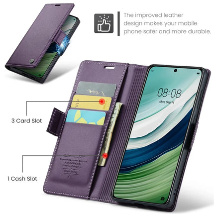For Huawei Mate 60 Case CASEME 023 Series RFID Blocking Glossy Stand Phone Cover