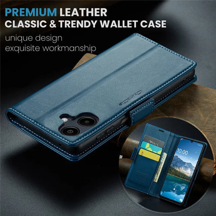 For Samsung Galaxy A06 Case CASEME 023 Series RFID Blocking Glossy Stand Phone Cover