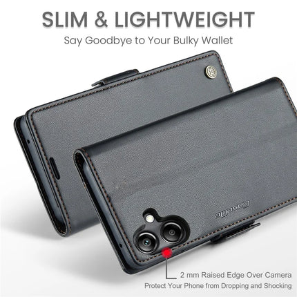 For Samsung Galaxy A06 Case CASEME 023 Series RFID Blocking Glossy Stand Phone Cover