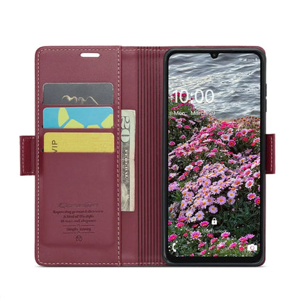For Samsung Galaxy A06 Case CASEME 023 Series RFID Blocking Glossy Stand Phone Cover