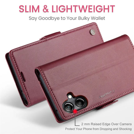 For Samsung Galaxy A06 Case CASEME 023 Series RFID Blocking Glossy Stand Phone Cover