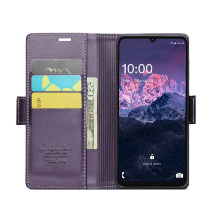 For Samsung Galaxy A06 Case CASEME 023 Series RFID Blocking Glossy Stand Phone Cover