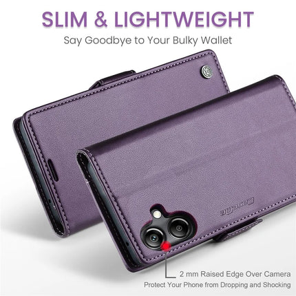 For Samsung Galaxy A06 Case CASEME 023 Series RFID Blocking Glossy Stand Phone Cover