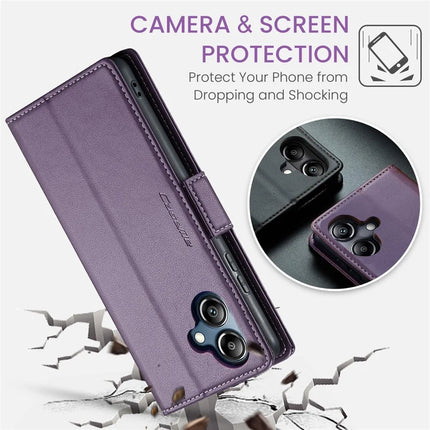For Samsung Galaxy A06 Case CASEME 023 Series RFID Blocking Glossy Stand Phone Cover