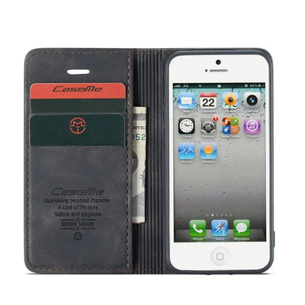 For iPhone 5s / iPhone SE (1st generation) / iPhone 5 Case CASEME 013 Series Card Holder Stand Leather Phone Cover
