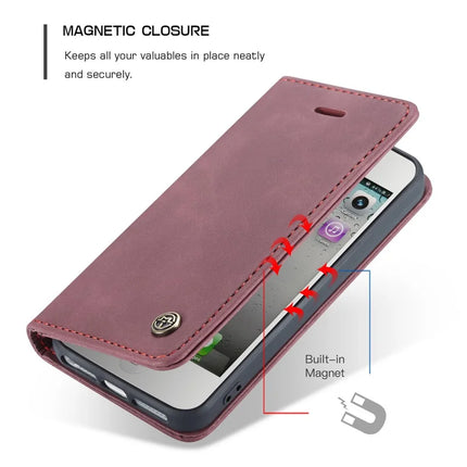 For iPhone 5s / iPhone SE (1st generation) / iPhone 5 Case CASEME 013 Series Card Holder Stand Leather Phone Cover