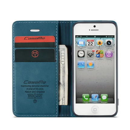 For iPhone 5s / iPhone SE (1st generation) / iPhone 5 Case CASEME 013 Series Card Holder Stand Leather Phone Cover