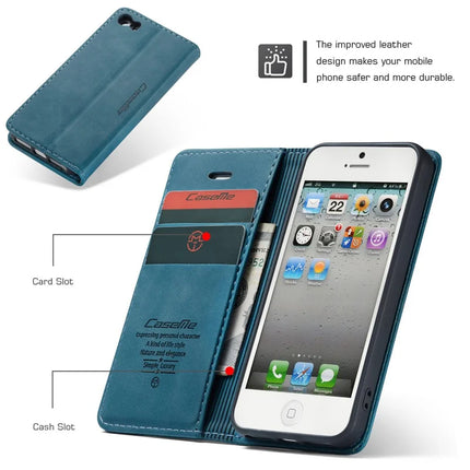For iPhone 5s / iPhone SE (1st generation) / iPhone 5 Case CASEME 013 Series Card Holder Stand Leather Phone Cover