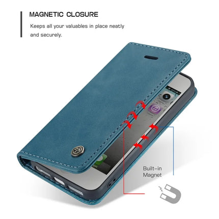 For iPhone 5s / iPhone SE (1st generation) / iPhone 5 Case CASEME 013 Series Card Holder Stand Leather Phone Cover