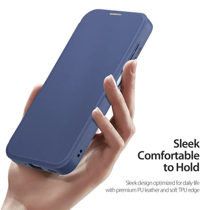 For Samsung Galaxy A16 4G / Galaxy A16 5G Leather Case DUX DUCIS Skin X Pro Series Stand Cover Compatible with MagSafe