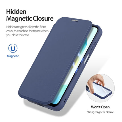 For Samsung Galaxy A16 4G / Galaxy A16 5G Leather Case DUX DUCIS Skin X Pro Series Stand Cover Compatible with MagSafe