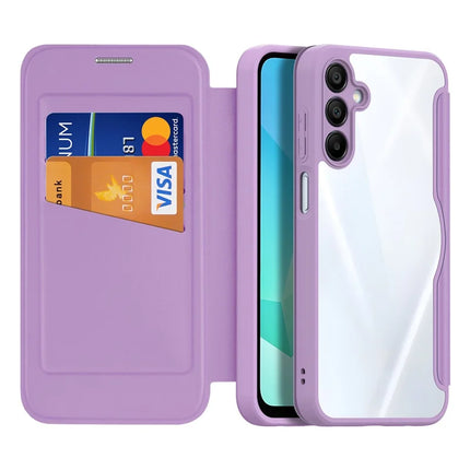 For Samsung Galaxy A16 4G / Galaxy A16 5G Leather Case DUX DUCIS Skin X Pro Series Stand Cover Compatible with MagSafe