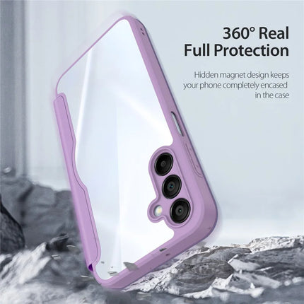 For Samsung Galaxy A16 4G / Galaxy A16 5G Leather Case DUX DUCIS Skin X Pro Series Stand Cover Compatible with MagSafe