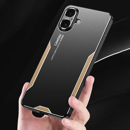 For iPhone 16 Phone Case Aluminium Alloy TPU PC Back Cover